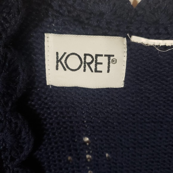 Vintage Koret Nautical Navy Sweater Vest XL Gold Rope Embroidered - Picture 9 of 9
